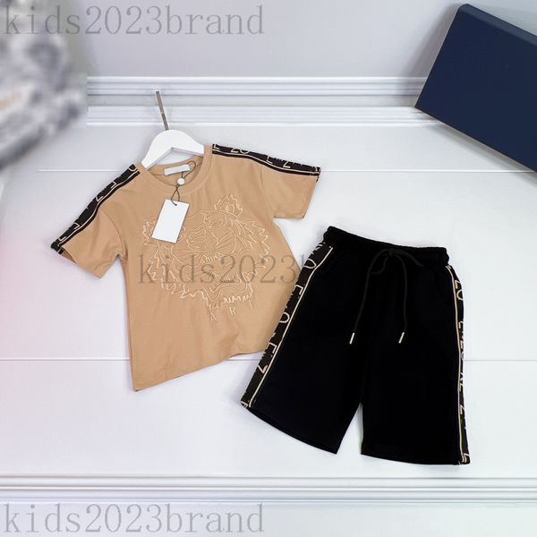 brown color 2023 summer children summer sets brand t shirts with shorts two pieces sets cotton designer boys tracksuits high end kids sports, White
brown color 2023 summer children summer sets brand t shirts with shorts two pieces sets cotton designer boys tracksuits high end kids sports, White