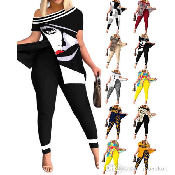 summer 3xl women two piece pants outfits irregular short sleeve one off shoulder and leggings suit matching set, White
summer 3xl women two piece pants outfits irregular short sleeve one off shoulder and leggings suit matching set, White