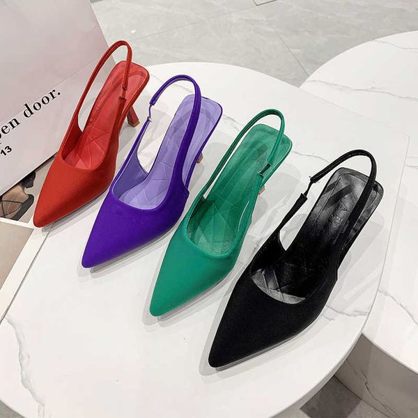 sandals summer new women's sandals closed toe green single shoes with thin heel mid-heeled fashion hollow pointed toe women shoes 23032, Black
sandals summer new women's sandals closed toe green single shoes with thin heel mid-heeled fashion hollow pointed toe women shoes 23032, Black