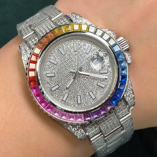 diamonds watch 40mm mens watch automatic mechanical movement watches warterproof watch business montre de luxe, Slivery;brown
diamonds watch 40mm mens watch automatic mechanical movement watches warterproof watch business montre de luxe, Slivery;brown