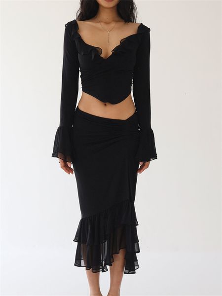 two piece dress chronstyle women y2k ruffles 2 pieces skirts sets off shoulder sheer mesh shirts irregular hem split streetwear 2023 230331, White
two piece dress chronstyle women y2k ruffles 2 pieces skirts sets off shoulder sheer mesh shirts irregular hem split streetwear 2023 230331, White