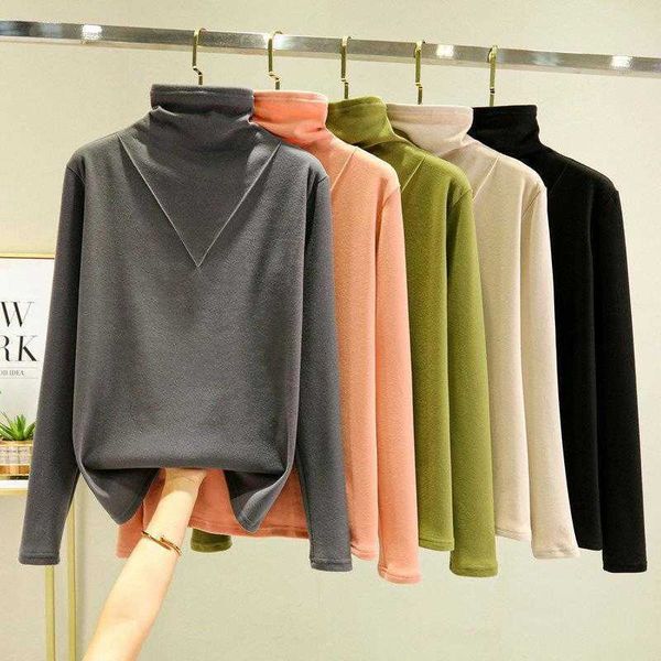 autumn and winter v shirts shaped double sided dralon half turtleneck slimming, White
autumn and winter v shirts shaped double sided dralon half turtleneck slimming, White