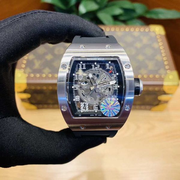 luxury mechanical watch richar mills rm010 swiss automatic movement sapphire mirror imported rubber strap 0jnu, Slivery;brown
luxury mechanical watch richar mills rm010 swiss automatic movement sapphire mirror imported rubber strap 0jnu, Slivery;brown