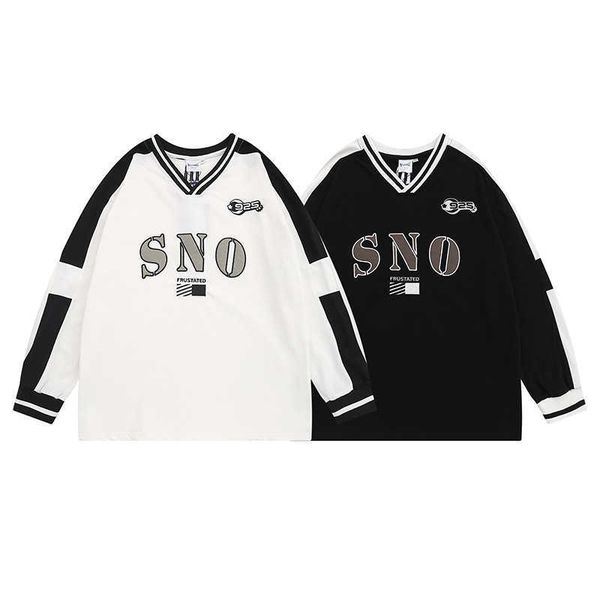fall american hiphop pullover v-neck sweater men's trendy hip hop loose harajuku couple casual top, Black;white
fall american hiphop pullover v-neck sweater men's trendy hip hop loose harajuku couple casual top, Black;white