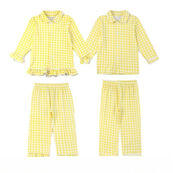 pajamas easter summer lemon gingham pajamas children's knitted cotton pajamas set girls' long sleeve pajamas 230331, Blue;red
pajamas easter summer lemon gingham pajamas children's knitted cotton pajamas set girls' long sleeve pajamas 230331, Blue;red