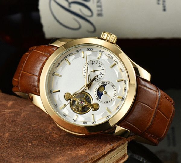 tisso wrist watches for men 2023 mens watches tourbillon automatic mechanical watch luxury brand clock fashion moon phase leather strap one, Slivery;golden
tisso wrist watches for men 2023 mens watches tourbillon automatic mechanical watch luxury brand clock fashion moon phase leather strap one, Slivery;golden