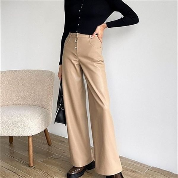 women's pants capris wotwoy high waist elegant loose fit leather pants women's spring pu leather wide leg pants women's casua, Black;white
women's pants capris wotwoy high waist elegant loose fit leather pants women's spring pu leather wide leg pants women's casua, Black;white
