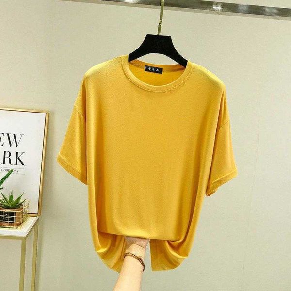 summer solid color womens blouses modal round neck short sleeved t shirt plus size, White
summer solid color womens blouses modal round neck short sleeved t shirt plus size, White