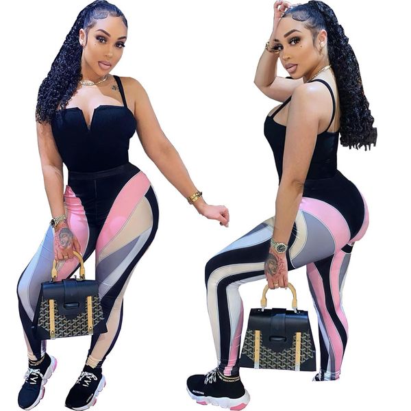 2023 designer sleeveless jumpsuits summer women spaghetti straps rompers print bodycon jumpsuits one piece overalls wholesale clothes 9632, Black;white
2023 designer sleeveless jumpsuits summer women spaghetti straps rompers print bodycon jumpsuits one piece overalls wholesale clothes 9632, Black;white