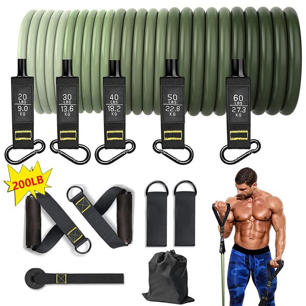 elbow knee pads 100 150 200lbs resistance bands set with handles door anchor elastic for physical therapy home workouts strength training 23, Black;gray
elbow knee pads 100 150 200lbs resistance bands set with handles door anchor elastic for physical therapy home workouts strength training 23, Black;gray