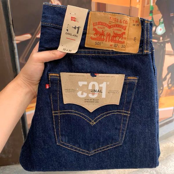 men's jeans brown pants levi 501 primary wash deep blue loose straight pants fashion
men's jeans brown pants levi 501 primary wash deep blue loose straight pants fashion