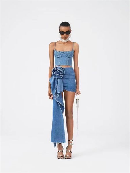 two piece dress 2023 spring and summer 3d threedimensional roses denim hip half skirt slim retro camisole y2k women's bra traf 230331, White
two piece dress 2023 spring and summer 3d threedimensional roses denim hip half skirt slim retro camisole y2k women's bra traf 230331, White