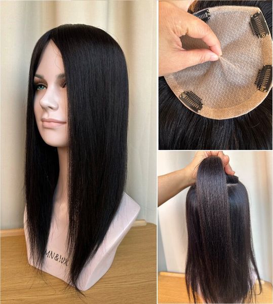 black 100% virgin human hair er hairpiece toupee for women. 6.3 in x 6.3 in new silk base, 8in~20in straight part closure, one-length. 110%, Black;brown
black 100% virgin human hair er hairpiece toupee for women. 6.3 in x 6.3 in new silk base, 8in~20in straight part closure, one-length. 110%, Black;brown