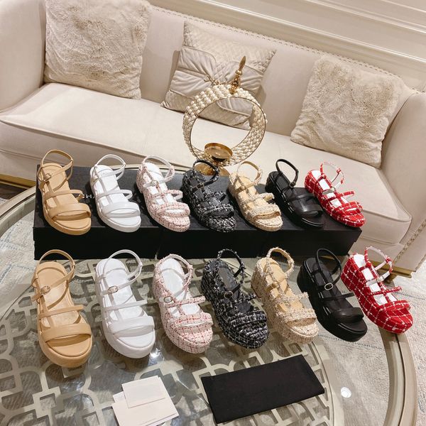 23ss 23c womens dad sandals calfskin quilted platform wedges strap sandal designer pumps tweed mules slider heels flip flops loafers causual, Black
23ss 23c womens dad sandals calfskin quilted platform wedges strap sandal designer pumps tweed mules slider heels flip flops loafers causual, Black