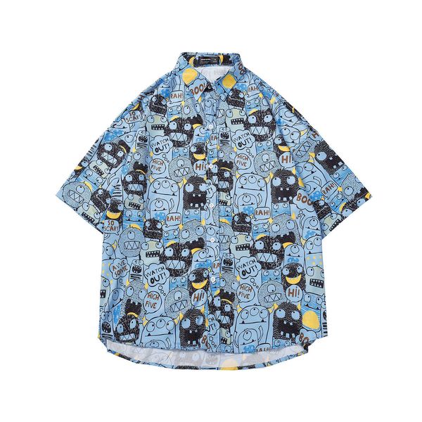summer new hawaiian aop short sleeve shirt men's fashion loose casual couple blouse shirt, Black;white
summer new hawaiian aop short sleeve shirt men's fashion loose casual couple blouse shirt, Black;white