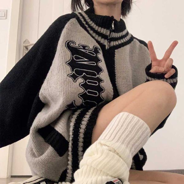 women's hoodies sweatshirts deeptown retro streetwear y2k patchwork zip sweater cardigan women grey striped oversize letter jumper stre, Black
women's hoodies sweatshirts deeptown retro streetwear y2k patchwork zip sweater cardigan women grey striped oversize letter jumper stre, Black