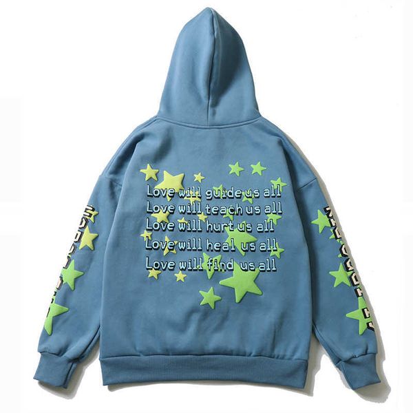 men's hoodies & sweatshirts kid cudi five-pointed star letter foam printed hoodie high street plush pullover sweater w6er, Black
men's hoodies & sweatshirts kid cudi five-pointed star letter foam printed hoodie high street plush pullover sweater w6er, Black