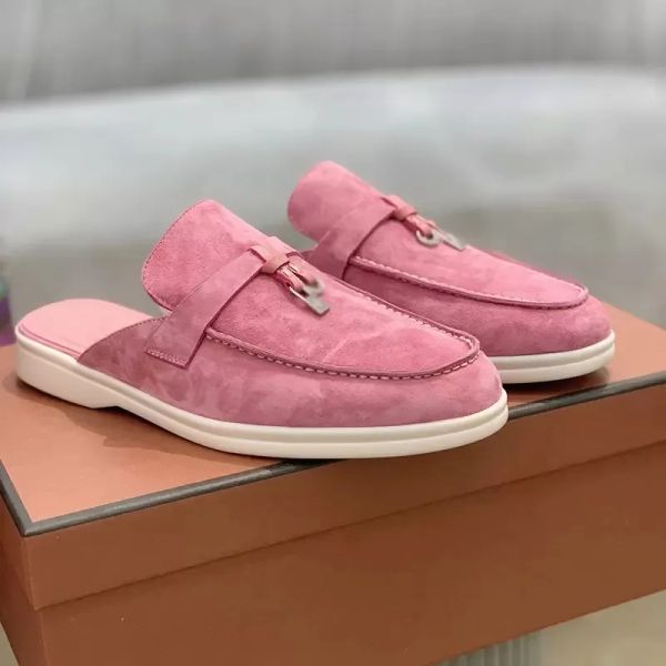 23ss lp piana men shoes charms embellished walk suede half tow loafers couple genuine leather casual slip on flats for women sports dress sh, Black
23ss lp piana men shoes charms embellished walk suede half tow loafers couple genuine leather casual slip on flats for women sports dress sh, Black
