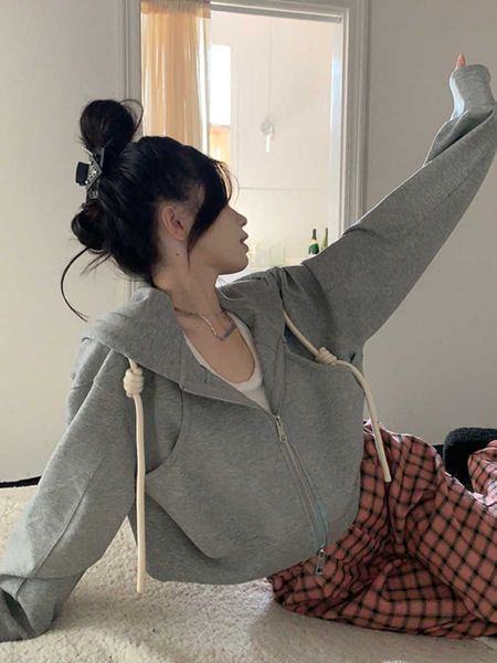 deeptown harajuku solid cropped hoodies women hip hop zip up oversized sweatshirts vintage loose casual korean fashion coat p230331, Black
deeptown harajuku solid cropped hoodies women hip hop zip up oversized sweatshirts vintage loose casual korean fashion coat p230331, Black