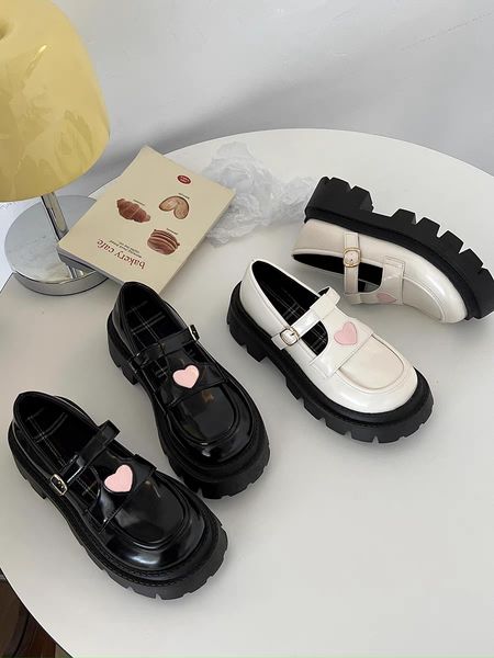 french marie jean single shoes round toe retro british style small leather shoesthick sole, Black
french marie jean single shoes round toe retro british style small leather shoesthick sole, Black