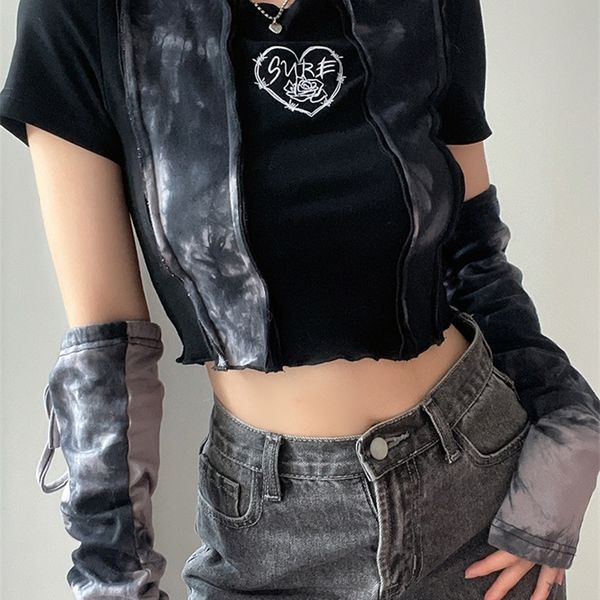 women's t shirt rockmore grunge fairycore crop women short sleeve patchwork tshirt and arm gloves female streetwear tie dye tee goth cl, White
women's t shirt rockmore grunge fairycore crop women short sleeve patchwork tshirt and arm gloves female streetwear tie dye tee goth cl, White