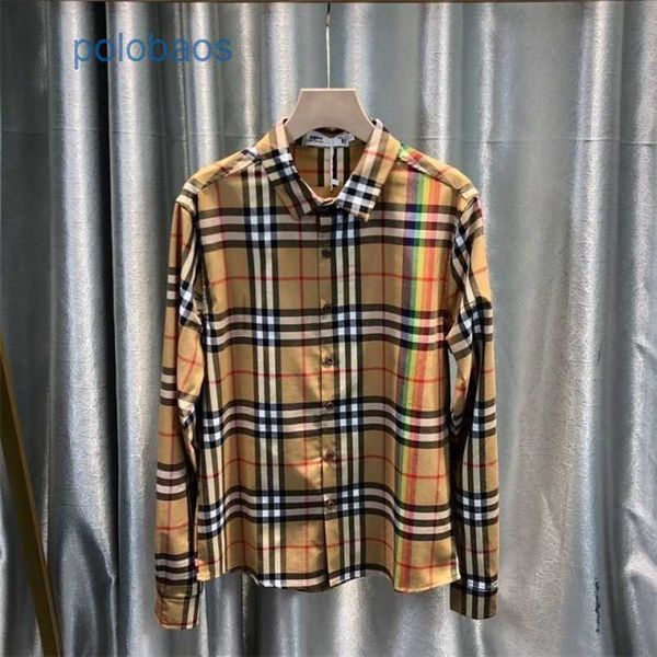 brand burbersys clothes designer mens casual shirt 2023 spring and summer rainbow plaid social guy ins couple net red classic versatile top, White;black
brand burbersys clothes designer mens casual shirt 2023 spring and summer rainbow plaid social guy ins couple net red classic versatile top, White;black
