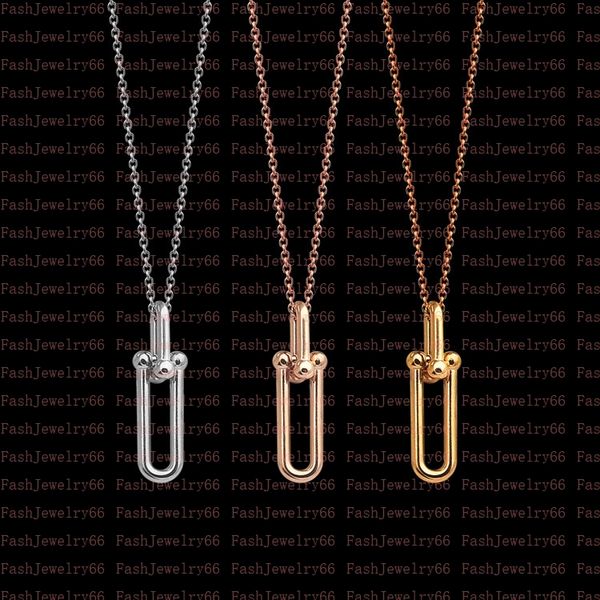 designer double ring bamboo necklace luxury brand horseshoe buckle pendant earrings female geometric earrings valentine's day gift wedd, Silver 
designer double ring bamboo necklace luxury brand horseshoe buckle pendant earrings female geometric earrings valentine's day gift wedd, Silver