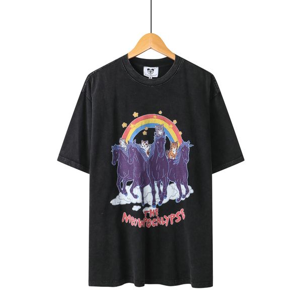 23ss summer plus size washed cotton tee rainbow horse cats premium t shirt high street short sleeve men casual tshirts t36, Black;brown
23ss summer plus size washed cotton tee rainbow horse cats premium t shirt high street short sleeve men casual tshirts t36, Black;brown