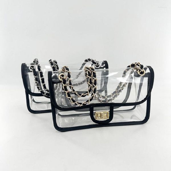 evening bags women fashion clear handbag transparent messenger ladies gold chain leather pvc shoulder bag small stadium side for girls
evening bags women fashion clear handbag transparent messenger ladies gold chain leather pvc shoulder bag small stadium side for girls