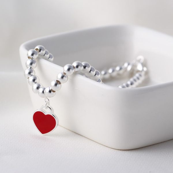 new sterling silver love tag bracelets brand luxury couple beaded strands chains heart balls 4mm bead bracelet for women designer charm brac, Golden;silver
new sterling silver love tag bracelets brand luxury couple beaded strands chains heart balls 4mm bead bracelet for women designer charm brac, Golden;silver