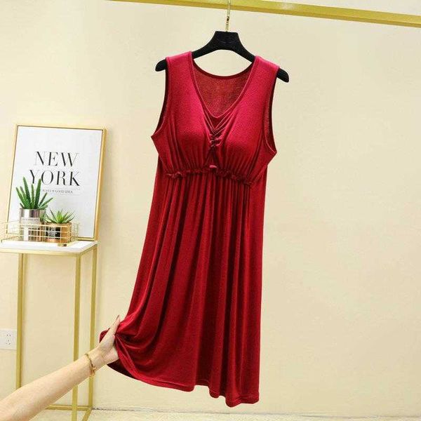modal padded nightdress plus size womens bottoming skirt pajamas home wear