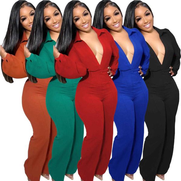 womens jumpsuit v neck long sleeve tight blouse and trousers autumn winter, Black;white
womens jumpsuit v neck long sleeve tight blouse and trousers autumn winter, Black;white