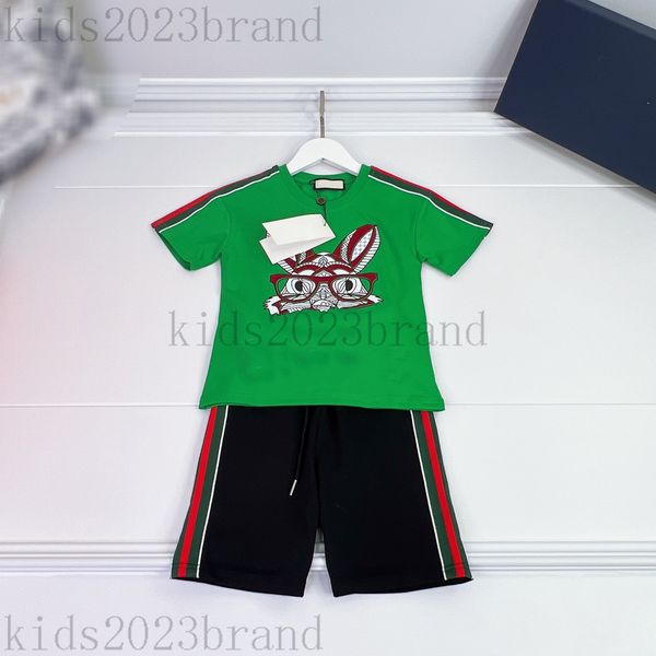 brand boys summer sets green t shirts with black shorts two pieces sets high end kids tracksuits sets deisgner children sports wear size 100, White
brand boys summer sets green t shirts with black shorts two pieces sets high end kids tracksuits sets deisgner children sports wear size 100, White