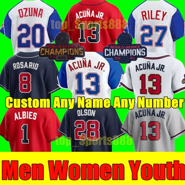 s-4xl 2023 city connect baseball jerseys austin riley ronald acuna jr. ozzie albies matt olson sean murphy eddie braves rosario max fried oz, Blue;black
s-4xl 2023 city connect baseball jerseys austin riley ronald acuna jr. ozzie albies matt olson sean murphy eddie braves rosario max fried oz, Blue;black