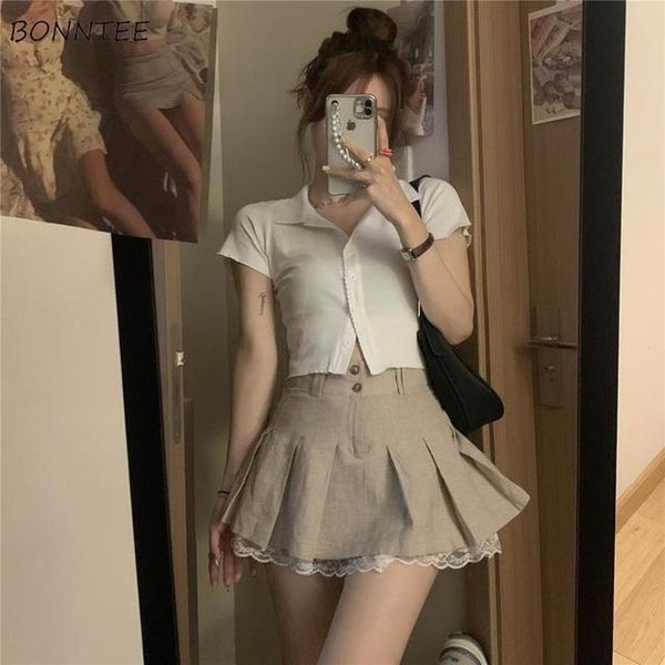 two piece dress 2 pieces set summer fashion elegant allmatch slim crop female pleated lace patchwork skirts leisure ulzzang fit 230331, White
two piece dress 2 pieces set summer fashion elegant allmatch slim crop female pleated lace patchwork skirts leisure ulzzang fit 230331, White