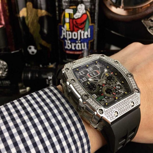 luxury mechanical watch richar mills rm11-03 swiss automatic movement mirror sapphire imported rubber, Slivery;black
luxury mechanical watch richar mills rm11-03 swiss automatic movement mirror sapphire imported rubber, Slivery;black