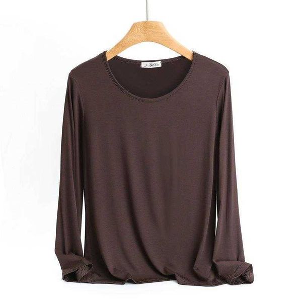 spring and autumn modal long sleeved bottoming shirt womens crew neck casual plus, White
spring and autumn modal long sleeved bottoming shirt womens crew neck casual plus, White