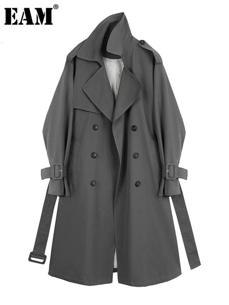 women's leather faux eam women gray brief bandage big size trench lapel long sleeve loose fit windbreaker fashion spring autumn 2023 1d, Black
women's leather faux eam women gray brief bandage big size trench lapel long sleeve loose fit windbreaker fashion spring autumn 2023 1d, Black