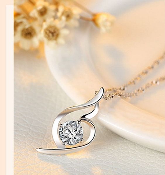 lucky angel style pendant necklace inlaid rhinestone crystal twinkle decorate adjeustable length american style valentine's day gift wo, Silver
lucky angel style pendant necklace inlaid rhinestone crystal twinkle decorate adjeustable length american style valentine's day gift wo, Silver