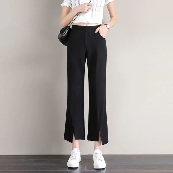 women's pants capris spring office women's irregular black loose waist wide leg women's korean pocket high waist pants women&, Black;white
women's pants capris spring office women's irregular black loose waist wide leg women's korean pocket high waist pants women&, Black;white