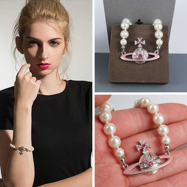 western empress dowager vivienne pink paint saturn pearl bracelet punk temperament net red ins women's style, Golden;silver
western empress dowager vivienne pink paint saturn pearl bracelet punk temperament net red ins women's style, Golden;silver