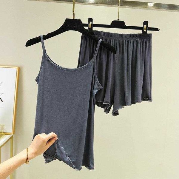 korean style spring and summer camisole loungewear suit super soft modal solid
korean style spring and summer camisole loungewear suit super soft modal solid