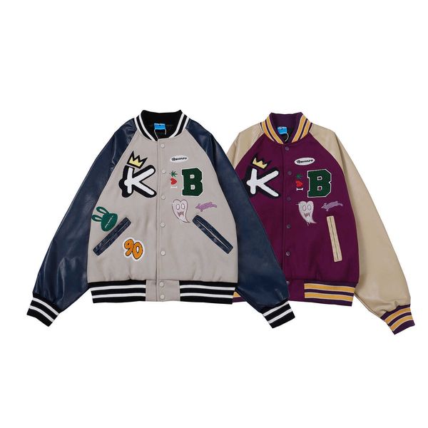 vintage american baseball jacket printed men's and women's ins trendy spring and autumn loose bf patchwork jacket top, Black;white
vintage american baseball jacket printed men's and women's ins trendy spring and autumn loose bf patchwork jacket top, Black;white