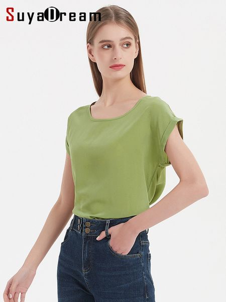 women's t-shirt suyadream women's silk t-shirt 100% silk bat sleeve solid o-neck t-shirt summer 230331, White
women's t-shirt suyadream women's silk t-shirt 100% silk bat sleeve solid o-neck t-shirt summer 230331, White