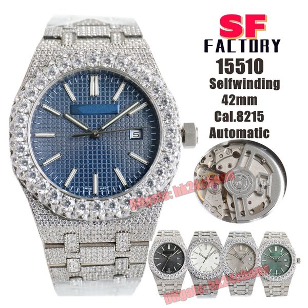 sf factory watches ice out full diamond 50th anniversary 15510 selfwinding 42mm 8215 automatic mens watch blue/black/white/gray/green dial d, Slivery;brown
sf factory watches ice out full diamond 50th anniversary 15510 selfwinding 42mm 8215 automatic mens watch blue/black/white/gray/green dial d, Slivery;brown