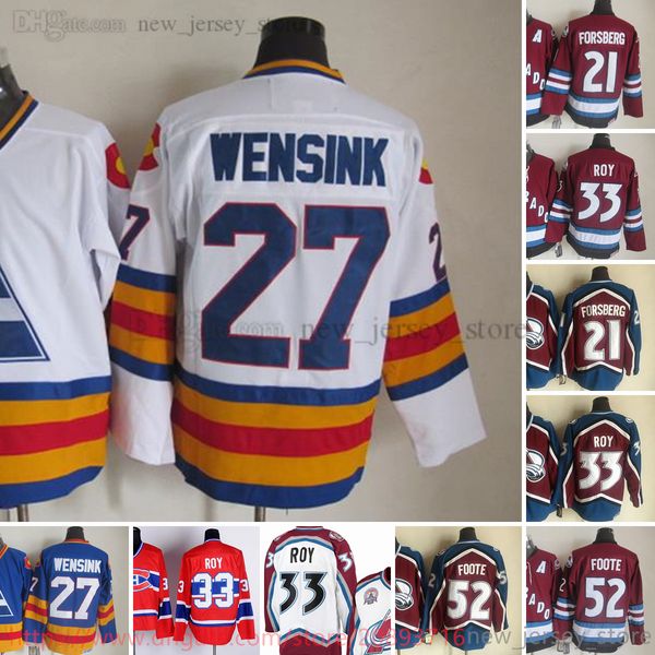 1972-1999 movie retro ccm hockey jersey embroidery 27 john wensink 33 patrick roy 52 adam foote jerseys blue red white men, Black;red
1972-1999 movie retro ccm hockey jersey embroidery 27 john wensink 33 patrick roy 52 adam foote jerseys blue red white men, Black;red