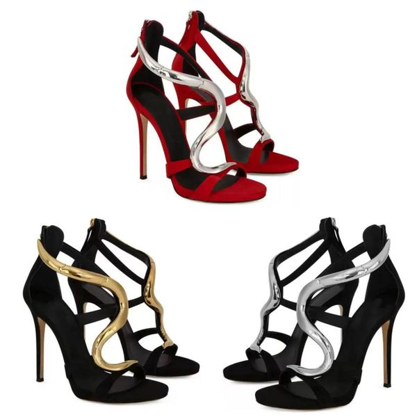luxury women's sandals genuine leather metal folding snake wrap stiletto heels elegant women's summer show unique noble charm eu35, Black
luxury women's sandals genuine leather metal folding snake wrap stiletto heels elegant women's summer show unique noble charm eu35, Black