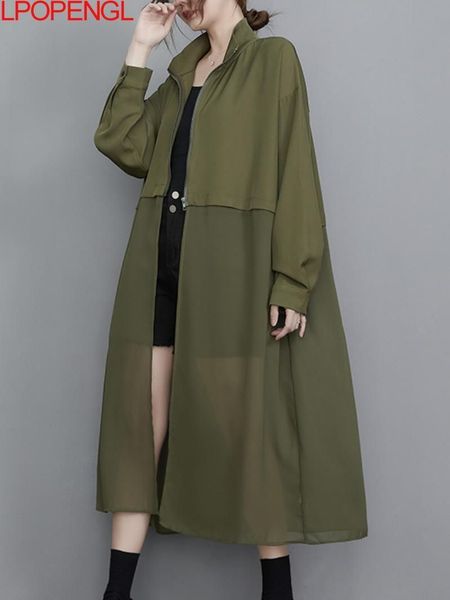 women's trench coats solid color long windbreaker spring and summer 2023 fashion allmatch chiffon stitching zipper jacket 230331, Tan;black
women's trench coats solid color long windbreaker spring and summer 2023 fashion allmatch chiffon stitching zipper jacket 230331, Tan;black