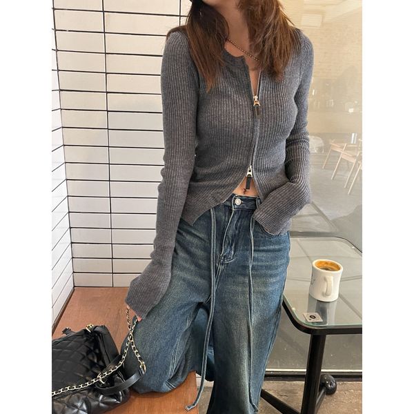 women's knits tees vintage zipper cardigan women embroidery y2k aesthetic grunge sweater jackets female harajuku slim knitted coats fem, White
women's knits tees vintage zipper cardigan women embroidery y2k aesthetic grunge sweater jackets female harajuku slim knitted coats fem, White
