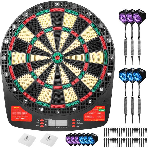 Darts CyeeLife 15.5in Electronic Dart board set with LED 32Games and Multi player play Home Office Bar Outdoor Professional
Darts CyeeLife 15.5in Electronic Dart board set with LED 32Games and Multi player play Home Office Bar Outdoor Professional